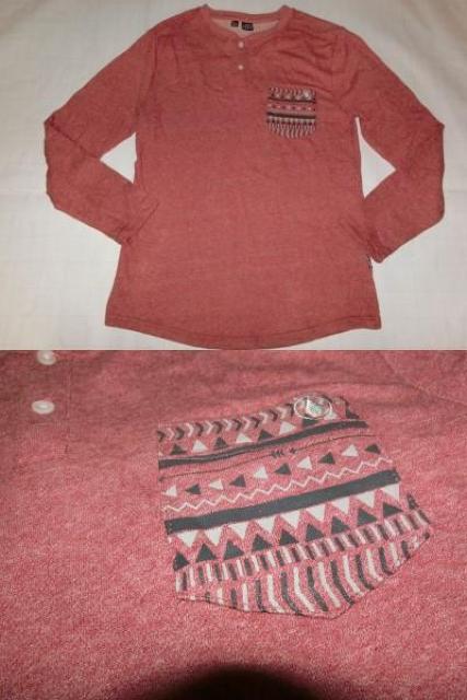 USA購入『VOLCOM』パイル地ポケット付ヘンリーネック ロンT US S < ブランド  USA購入『VOLCOM』パイル地ポケット付ヘンリーネック ロンT US S < ブランドの