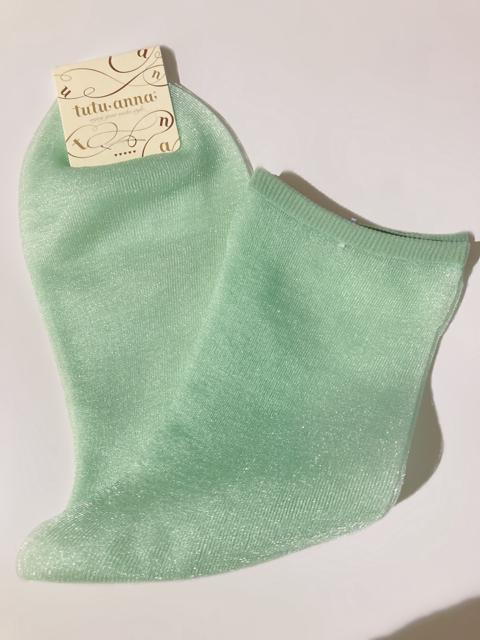 ラメ入り!オールシースルーソックス【新品未使用】ミントグリーン 黄緑 緑●tutu annaチュチュアンナ● < ブランド ラメ入り!オールシースルーソックス【新品未使用】ミントグリーン 黄緑 緑●tutu annaチュチュアンナ● < ブランドの