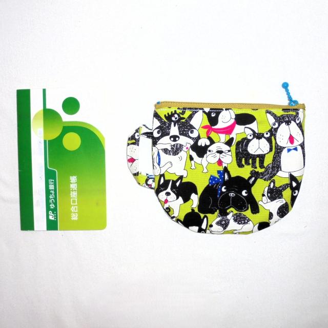 【15p】◆フレンチブルドッグ×黄緑地◆ティーカップ型ファスナーポーチ < 女性ファッション  【15p】◆フレンチブルドッグ×黄緑地◆ティーカップ型ファスナーポーチ < 女性ファッションの