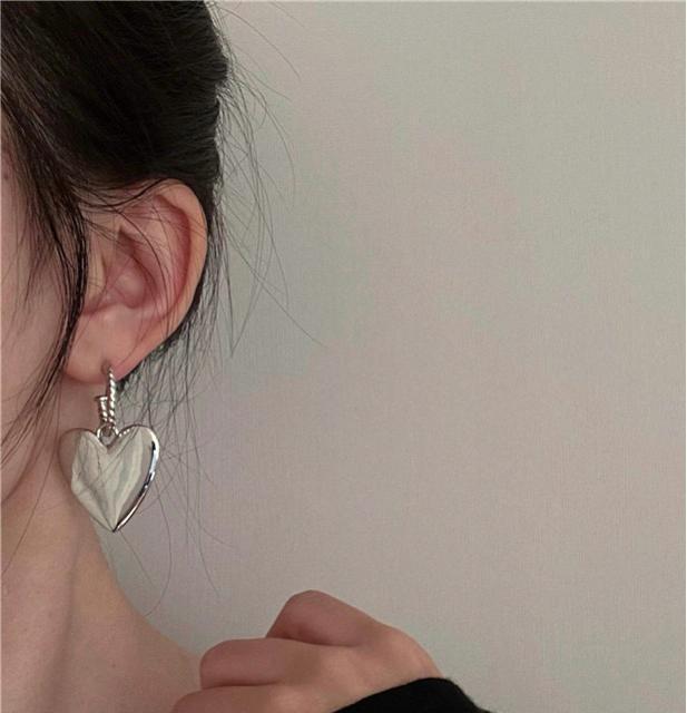 ハート プレートピアス シルバー【両耳セット】 < 女性アクセサリー/時計  ハート プレートピアス シルバー【両耳セット】 < 女性アクセサリー/時計の