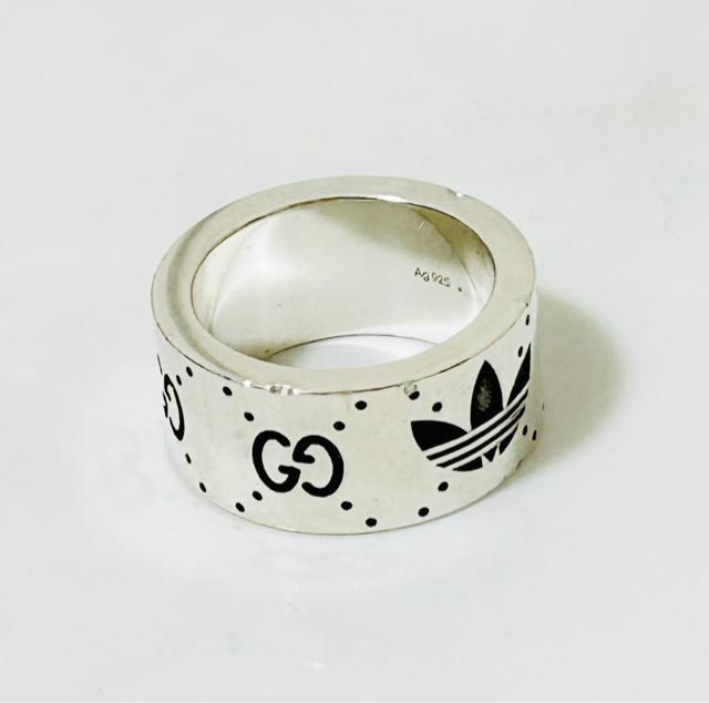 GUCCI adidas グッチ アディダス エングレービング 925 リング < ブランド  GUCCI adidas グッチ アディダス エングレービング 925 リング < ブランドの