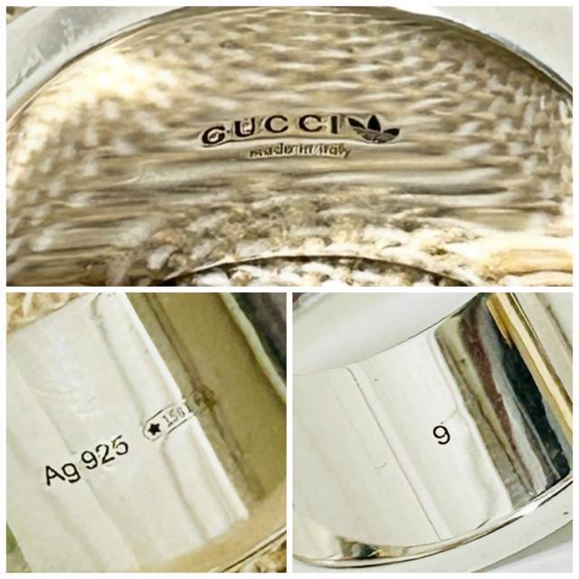 GUCCI adidas グッチ アディダス エングレービング 925 リング < ブランド  GUCCI adidas グッチ アディダス エングレービング 925 リング < ブランドの