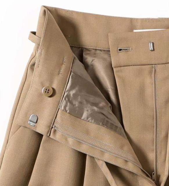 レディース ポリエステル ウール 2ループ ワイドパンツ < 女性ファッション レディース ポリエステル ウール 2ループ ワイドパンツ < 女性ファッションの