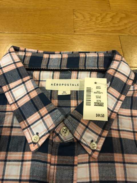 エアロポステール  チェック長袖シャツ  size2XL  ピンク入り < ブランド  エアロポステール  チェック長袖シャツ  size2XL  ピンク入り < ブランドの