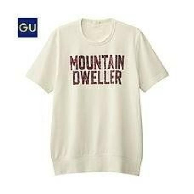 美品!GU☆スウェットロゴシャツ メンズ A 半 白 S < ブランド  美品!GU☆スウェットロゴシャツ メンズ A 半 白 S  < ブランドの