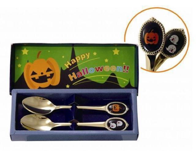 新品・箱入 ハロウィン かぼちゃとゴーストのスプーン2本セット < インテリア/ライフ  新品・箱入 ハロウィン かぼちゃとゴーストのスプーン2本セット < インテリア/ライフの