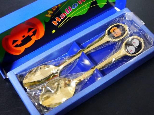 新品・箱入 ハロウィン かぼちゃとゴーストのスプーン2本セット < インテリア/ライフ  新品・箱入 ハロウィン かぼちゃとゴーストのスプーン2本セット < インテリア/ライフの
