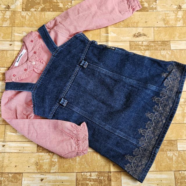 美品*難あり*COMME CA ISM*コムサイズム*ワンピース*デニム*キャミ*ジャンパースカート*シンプル*90 < ブランド  美品*難あり*COMME CA ISM*コムサイズム*ワンピース*デニム*キャミ*ジャンパースカート*シンプル*90  < ブランドの