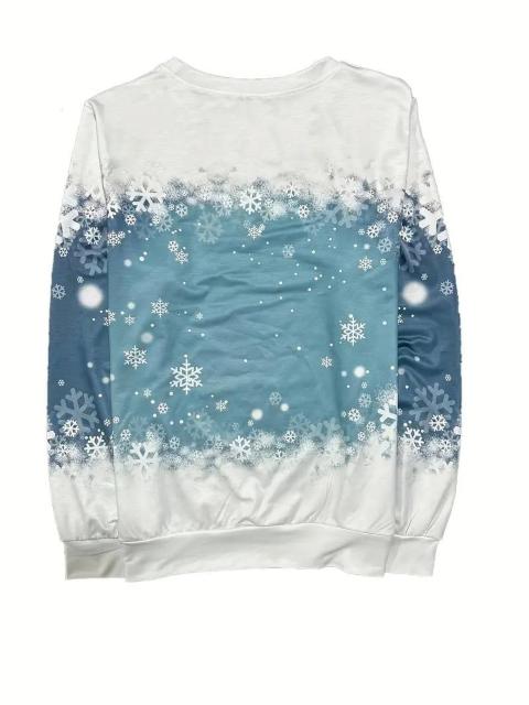 超お買い得2190円★女性のクリスマスをテーマにした長袖プルオーバー スウェットシャツ USAサイズM(日本サイズXL相当) < 女性ファッション  超お買い得2190円★女性のクリスマスをテーマにした長袖プルオーバー スウェットシャツ USAサイズM(日本サイズXL相当) < 女性ファッションの