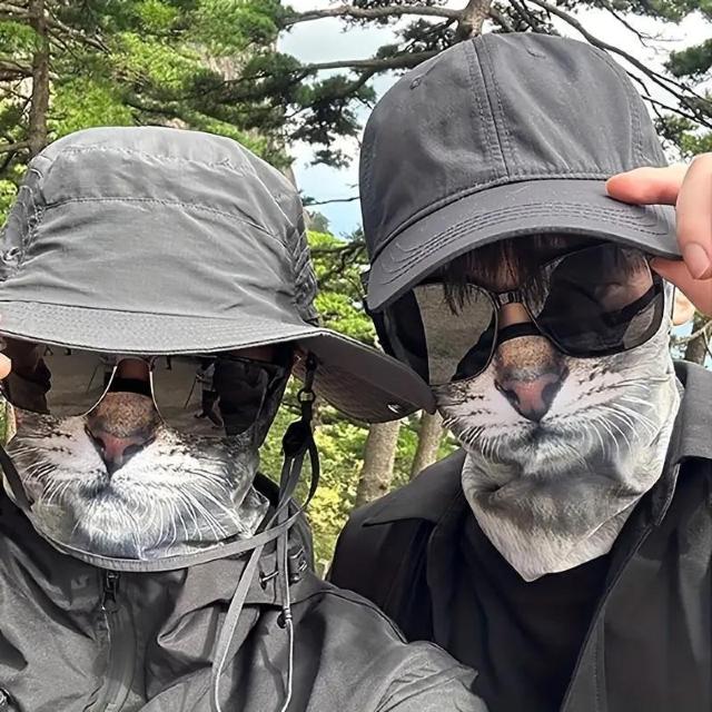 爆ヤス価格790円★通気性と速乾性のある3Dキャットデザインのフルフェイス&ネック日焼け防止カバー < 男性ファッション  爆ヤス価格790円★通気性と速乾性のある3Dキャットデザインのフルフェイス&ネック日焼け防止カバー < 男性ファッションの