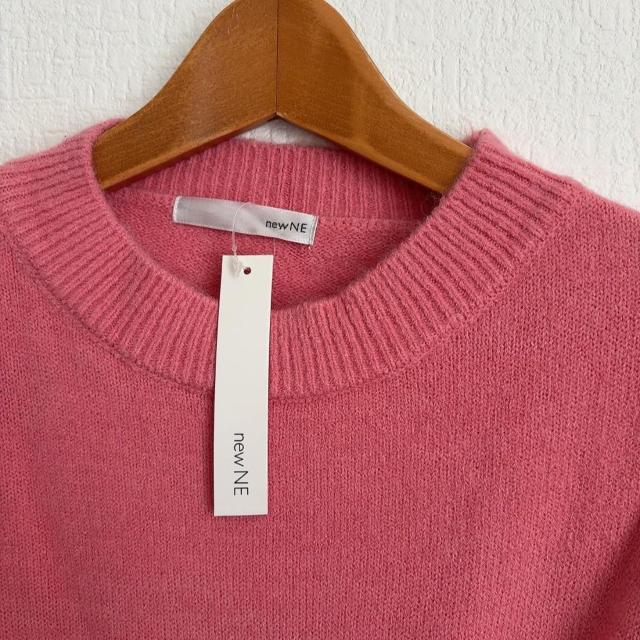 新品!!◆newNE/ニューネ◆ふんわり袖フリルニット★ピンクS*カジュアルコーデ♪ < 女性ファッション 新品!!◆newNE/ニューネ◆ふんわり袖フリルニット★ピンクS*カジュアルコーデ♪ < 女性ファッションの