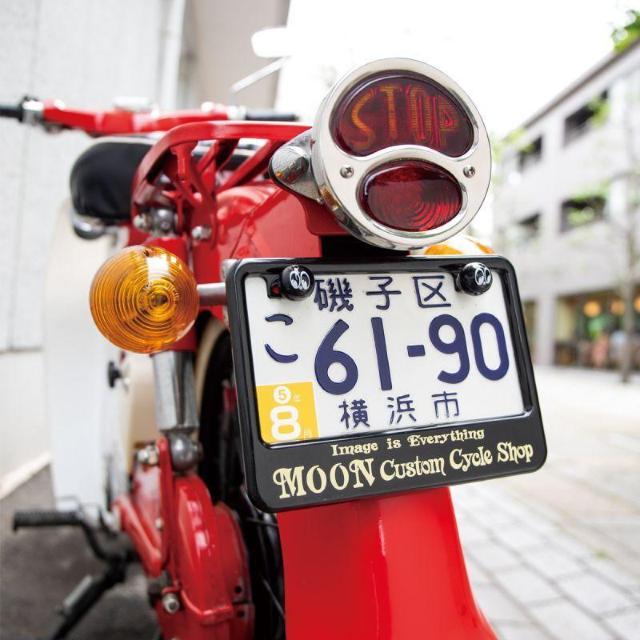 �����z�� ���[���A�C�Y MOON Custom Cycle Shop ���C�Z���X�t���[�� ���t 50cc�`125cc �o�C�N �� ������/�o�C�N