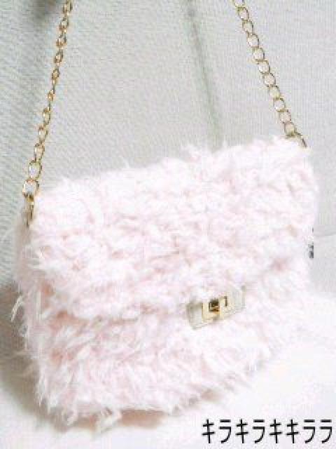 《New》ガーリー&ラブリー★ふわふわファーバッグ/ポシェット/ショルダーバッグ<ピンク> < 女性ファッション 《New》ガーリー&ラブリー★ふわふわファーバッグ/ポシェット/ショルダーバッグ<ピンク> < 女性ファッションの