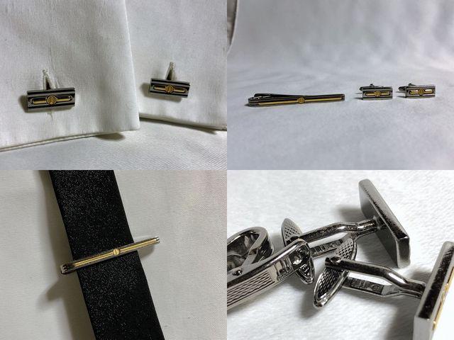 正規 ダンヒルdunhill dロゴ コンビカラー ネクタイピン カフス セット ゴールド×シルバー < ブランド  正規 ダンヒルdunhill dロゴ コンビカラー ネクタイピン カフス セット ゴールド×シルバー < ブランドの