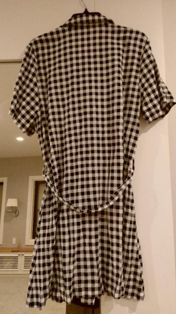 Berska白黒チェックチュニックベルト付きMサイズ < 女性ファッション  Berska白黒チェックチュニックベルト付きMサイズ < 女性ファッションの