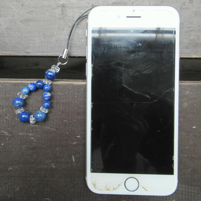 ラピスラズリストラップ 天然石 パワーストーン < 家電/AV ラピスラズリストラップ 天然石 パワーストーン < 家電/AVの