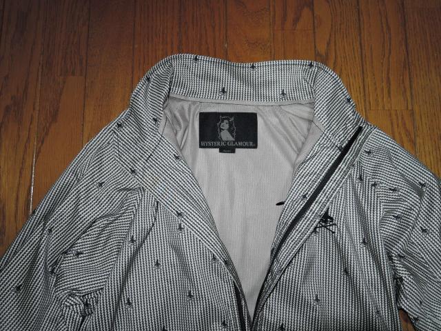 HYSTERIC GLAMOUR ヒステリックグラマー ガールドット柄 ジャケット S 薄手 裏地メッシュ地 ライトアウター < ブランド  HYSTERIC GLAMOUR ヒステリックグラマー ガールドット柄 ジャケット S 薄手 裏地メッシュ地 ライトアウター < ブランドの