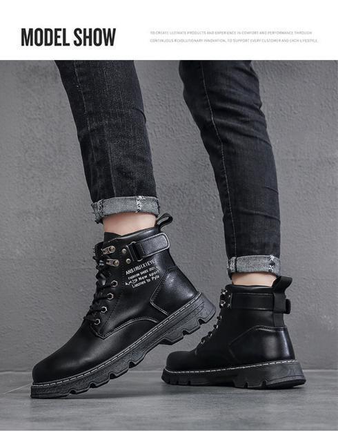 メンズ ショートブーツ ワークブーツ ミリタリーブーツ メンズ靴 エンジニアブーツ 作業靴 防滑靴 < 男性ファッション  メンズ ショートブーツ ワークブーツ ミリタリーブーツ メンズ靴 エンジニアブーツ 作業靴 防滑靴 < 男性ファッションの