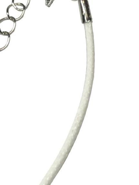 ネックレスのみ ホワイト 2mm幅 長さ45cm 高強度 編み込みナイロン素材 レザー風 アクセサリー ペンダント メンズ < 男性アクセサリー/時計  ネックレスのみ ホワイト 2mm幅 長さ45cm 高強度 編み込みナイロン素材 レザー風 アクセサリー ペンダント メンズ < 男性アクセサリー/時計の