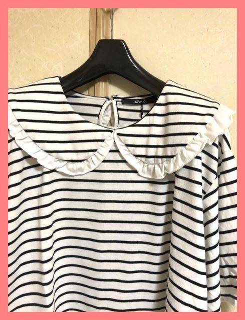 ☆新品☆二の腕カバー♪柔らか素材☆オーバーサイズ襟付きボーダーTシャツL☆ < 女性ファッション ☆新品☆二の腕カバー♪柔らか素材☆オーバーサイズ襟付きボーダーTシャツL☆ < 女性ファッションの