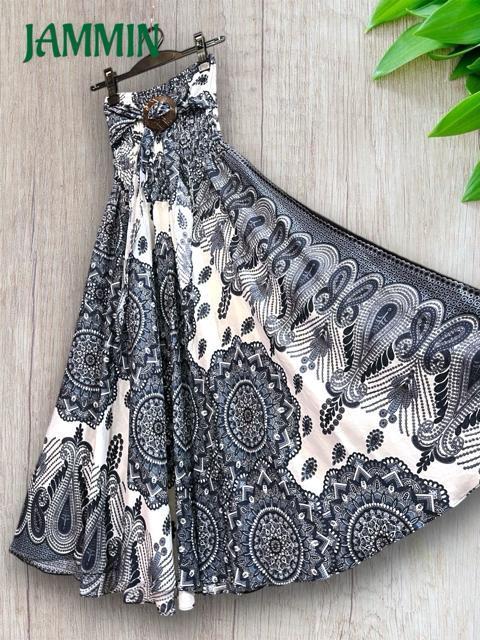 ペーズリー紋様柄フレアスカート ロングスカート ヒッピー アジアン エスニック < 女性ファッション  ペーズリー紋様柄フレアスカート ロングスカート ヒッピー アジアン エスニック < 女性ファッションの