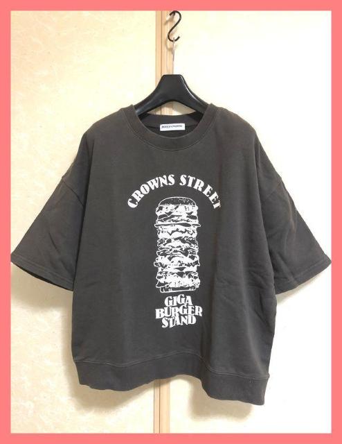☆ロデオクラウンズ☆美品レア!ハンバーガーロゴフレア袖スウェットTシャツグレー☆ < ブランド  ☆ロデオクラウンズ☆美品レア!ハンバーガーロゴフレア袖スウェットTシャツグレー☆  < ブランドの