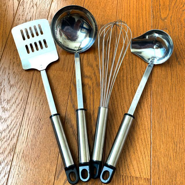 石鍋 裕シェフ監修 ステンレスキッチンツール4本セット < インテリア/ライフ  石鍋 裕シェフ監修 ステンレスキッチンツール4本セット < インテリア/ライフの