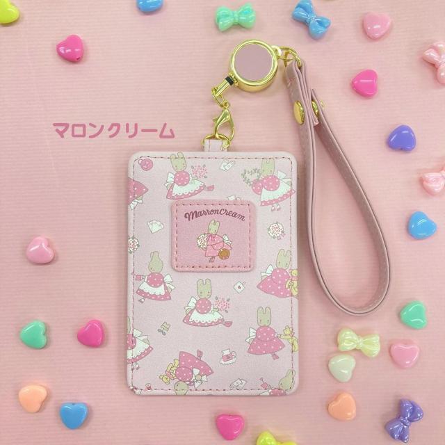 マロンクリーム リール付き パスケース ICカード 定期入れ サンリオ 定期券 < 女性ファッション  マロンクリーム リール付き パスケース ICカード 定期入れ サンリオ 定期券 < 女性ファッションの