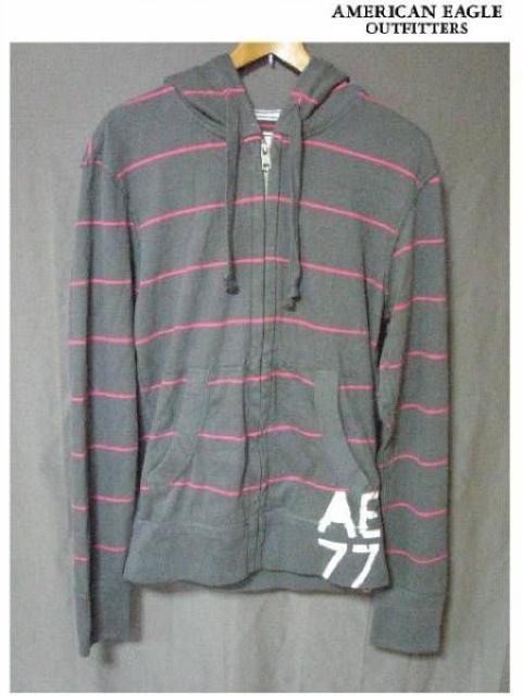 即決 USA購入A.Eagle フルジップパーカーUS S D-Gray xPink 新品 < 男性ファッション  即決 USA購入A.Eagle フルジップパーカーUS S D-Gray xPink 新品  < 男性ファッションの