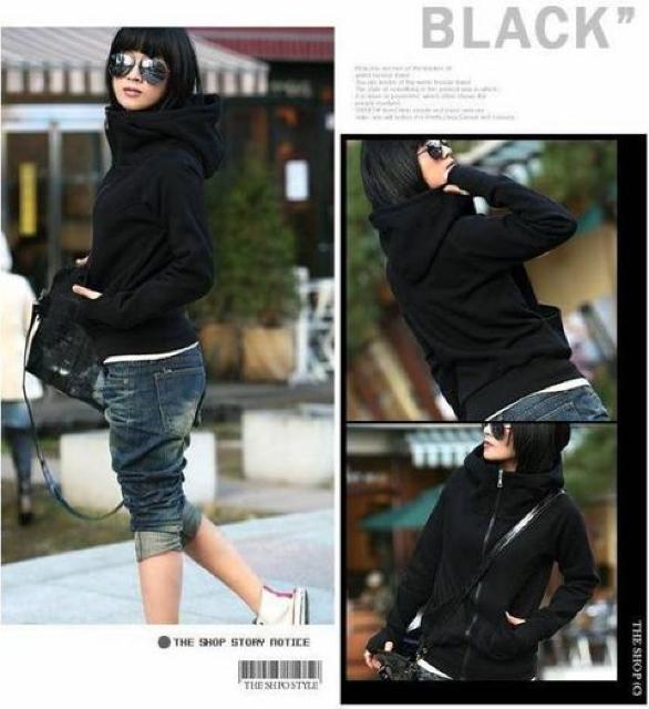 ★売れてる★ジップアップフリースパーカー★BK < 女性ファッション  ★売れてる★ジップアップフリースパーカー★BK < 女性ファッションの