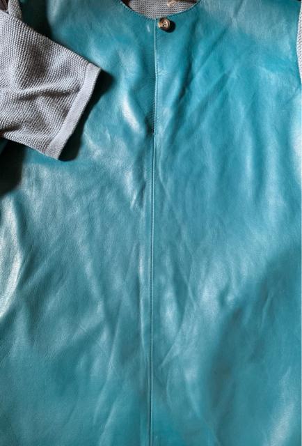 ITALY製 小羊革半?ニット 青色 サイズL 送料無料 < 女性ファッション  ITALY製 小羊革半?ニット 青色 サイズL 送料無料 < 女性ファッションの