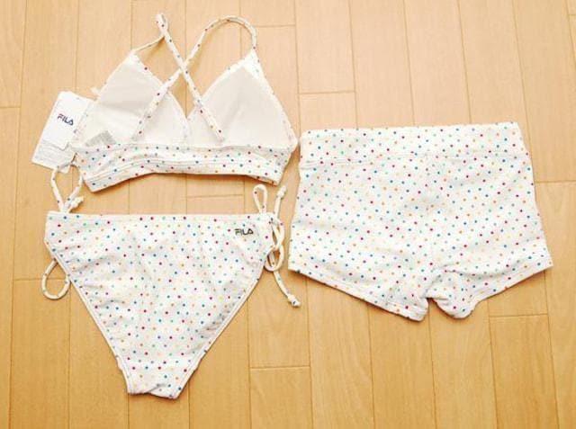 ◇"▽.PinkyAngel^-^FILAカラフル水玉♪水着3点セット.▽"◇ < 女性ファッション  ◇"▽.PinkyAngel^-^FILAカラフル水玉♪水着3点セット.▽"◇ < 女性ファッションの