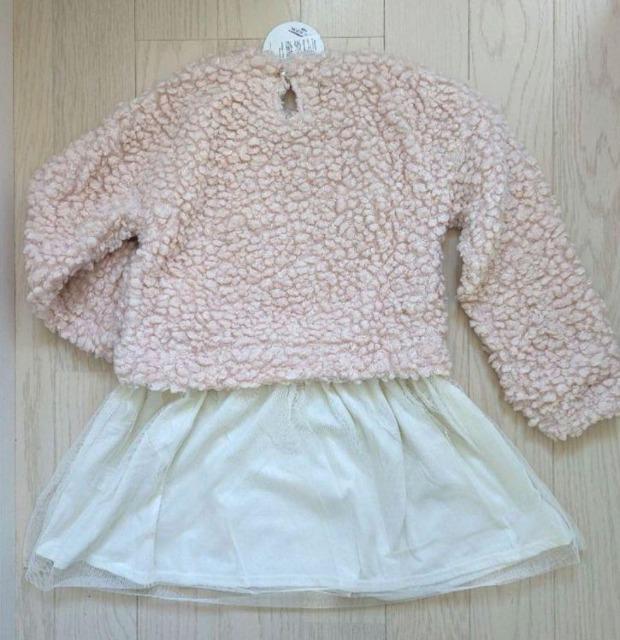 140★Lindiha★もこもこ&レースドッキングワンピース★新品★新品 < キッズ/ベビー  140★Lindiha★もこもこ&レースドッキングワンピース★新品★新品 < キッズ/ベビーの