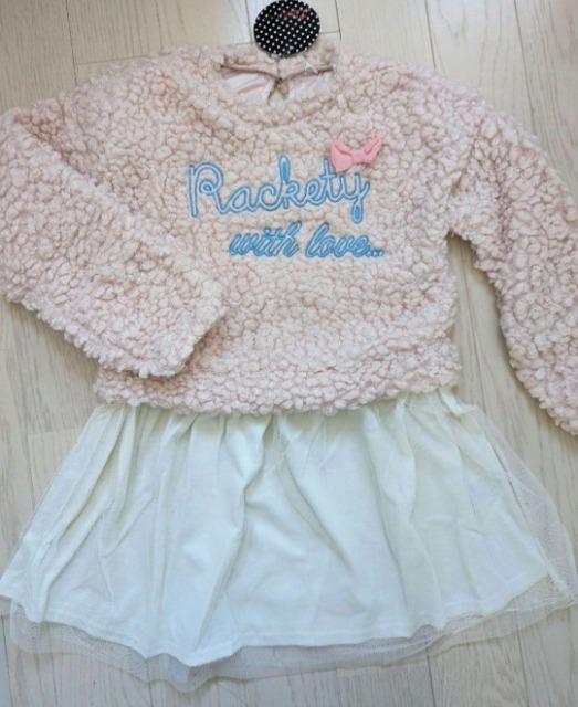 140★Lindiha★もこもこ&レースドッキングワンピース★新品★新品 < キッズ/ベビー  140★Lindiha★もこもこ&レースドッキングワンピース★新品★新品 < キッズ/ベビーの