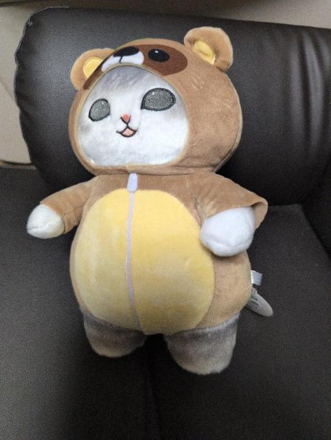 モフサンド あったかパジャマにゃんBIGぬいぐるみ、たぬき < おもちゃ  モフサンド あったかパジャマにゃんBIGぬいぐるみ、たぬき  < おもちゃの