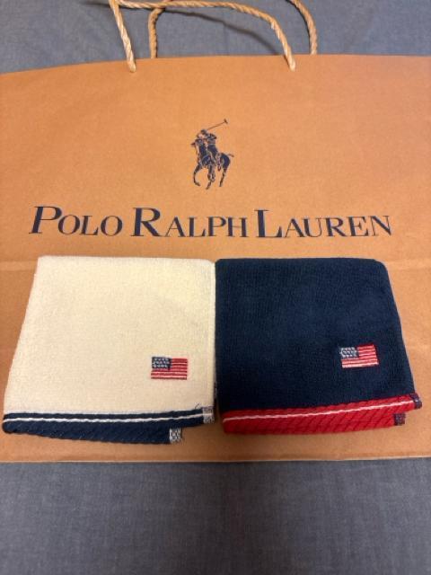 【シールタグ付き】ラルフローレン★ポロフラッグ ミニタオル2枚セット < ブランド 【シールタグ付き】ラルフローレン★ポロフラッグ ミニタオル2枚セット < ブランドの