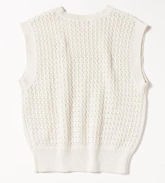 レディース メッシュ編み クルーネック ベスト < 女性ファッション レディース メッシュ編み クルーネック ベスト < 女性ファッションの