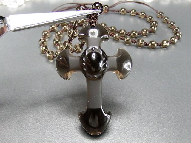 茶水晶スモーキークォーツ十字架クロス天然石ペンダントトップネックレス < 女性アクセサリー/時計 茶水晶スモーキークォーツ十字架クロス天然石ペンダントトップネックレス < 女性アクセサリー/時計の