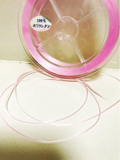 クリスタルライン アクセサリー用ピンク色ゴム 0.5mm 弾性があり < 女性アクセサリー/時計  クリスタルライン アクセサリー用ピンク色ゴム 0.5mm 弾性があり < 女性アクセサリー/時計の