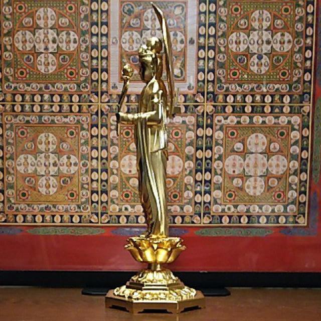 聖観音菩薩 合金製 26cm【牧田秀雲作】 高さ26cm×巾8.8cm < インテリア/ライフ  聖観音菩薩 合金製 26cm【牧田秀雲作】 高さ26cm×巾8.8cm < インテリア/ライフの