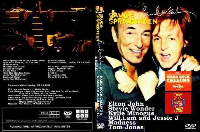 BRUCE SPRINGSTEEN & PAUL McCARTNEY HARAD ROCK 2012 & more   CD/DVD/rfI 