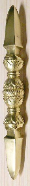 独鈷杵 13cm 真鍮製 仏教美術 密教法具 ヴァジュラ 金剛杵 Vajra < インテリア/ライフ  独鈷杵 13cm 真鍮製 仏教美術 密教法具 ヴァジュラ 金剛杵 Vajra  < インテリア/ライフの