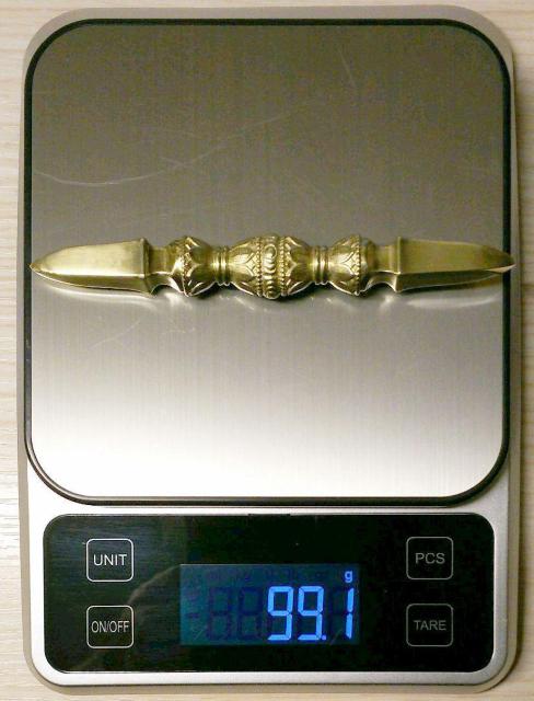 独鈷杵 13cm 真鍮製 仏教美術 密教法具 ヴァジュラ 金剛杵 Vajra < インテリア/ライフ  独鈷杵 13cm 真鍮製 仏教美術 密教法具 ヴァジュラ 金剛杵 Vajra < インテリア/ライフの