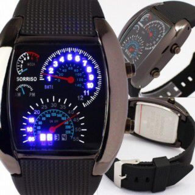 ★送料無料★スピードメーター 腕時計 LEDデジタルウォッチ 時計 < 男性アクセサリー/時計  ★送料無料★スピードメーター 腕時計 LEDデジタルウォッチ 時計 < 男性アクセサリー/時計の