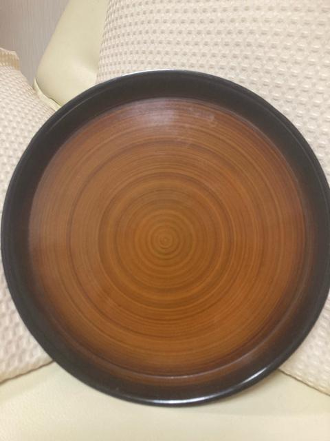 1527.木目調お盆☆丸型トレー☆和風 < インテリア/ライフ  1527.木目調お盆☆丸型トレー☆和風  < インテリア/ライフの