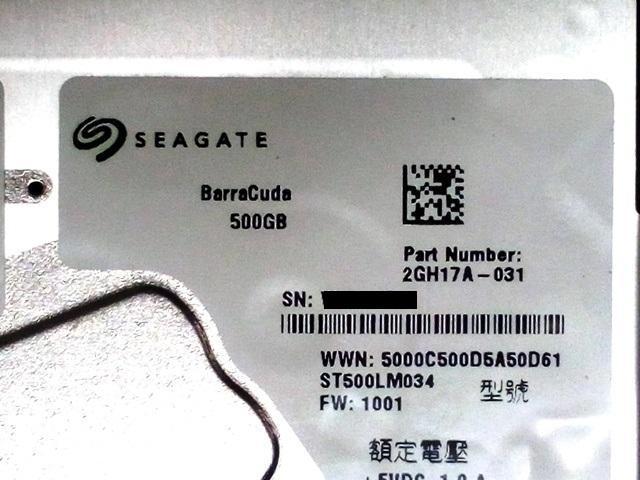 HDD V[QCg ST500LM034 500GB SATA