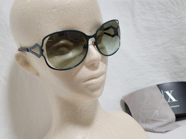 正規美 レア! ハイド着 同型 アルマーニエクスチェンジ ゴシックメタルサングラス 黒系緑 A/X アイコンロゴ ロック 付属有 < ブランド  正規美 レア! ハイド着 同型 アルマーニエクスチェンジ ゴシックメタルサングラス 黒系緑 A/X アイコンロゴ ロック 付属有 < ブランドの