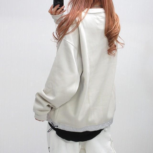 NEW最新iv/M/異素材BIGポケット裾レイヤード/ストリート/トレーナー < 男性ファッション  NEW最新iv/M/異素材BIGポケット裾レイヤード/ストリート/トレーナー < 男性ファッションの