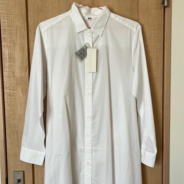 新品ユニクロコットンAラインシャツワンピースL < ブランド 新品ユニクロコットンAラインシャツワンピースL < ブランドの