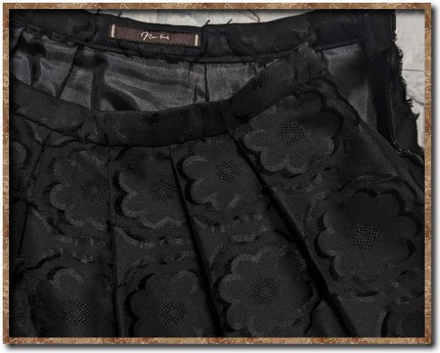 ノンサンス ジャガードスカート 黒 < 女性ファッション  ノンサンス ジャガードスカート 黒 < 女性ファッションの